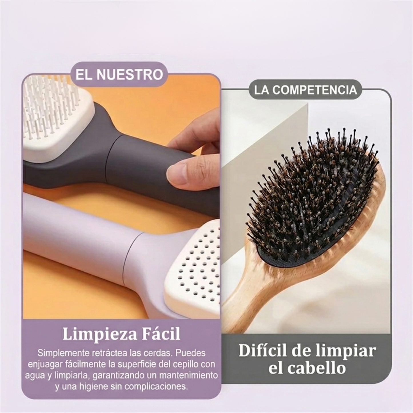 Cepillo automático giratorio con limpieza fácil
