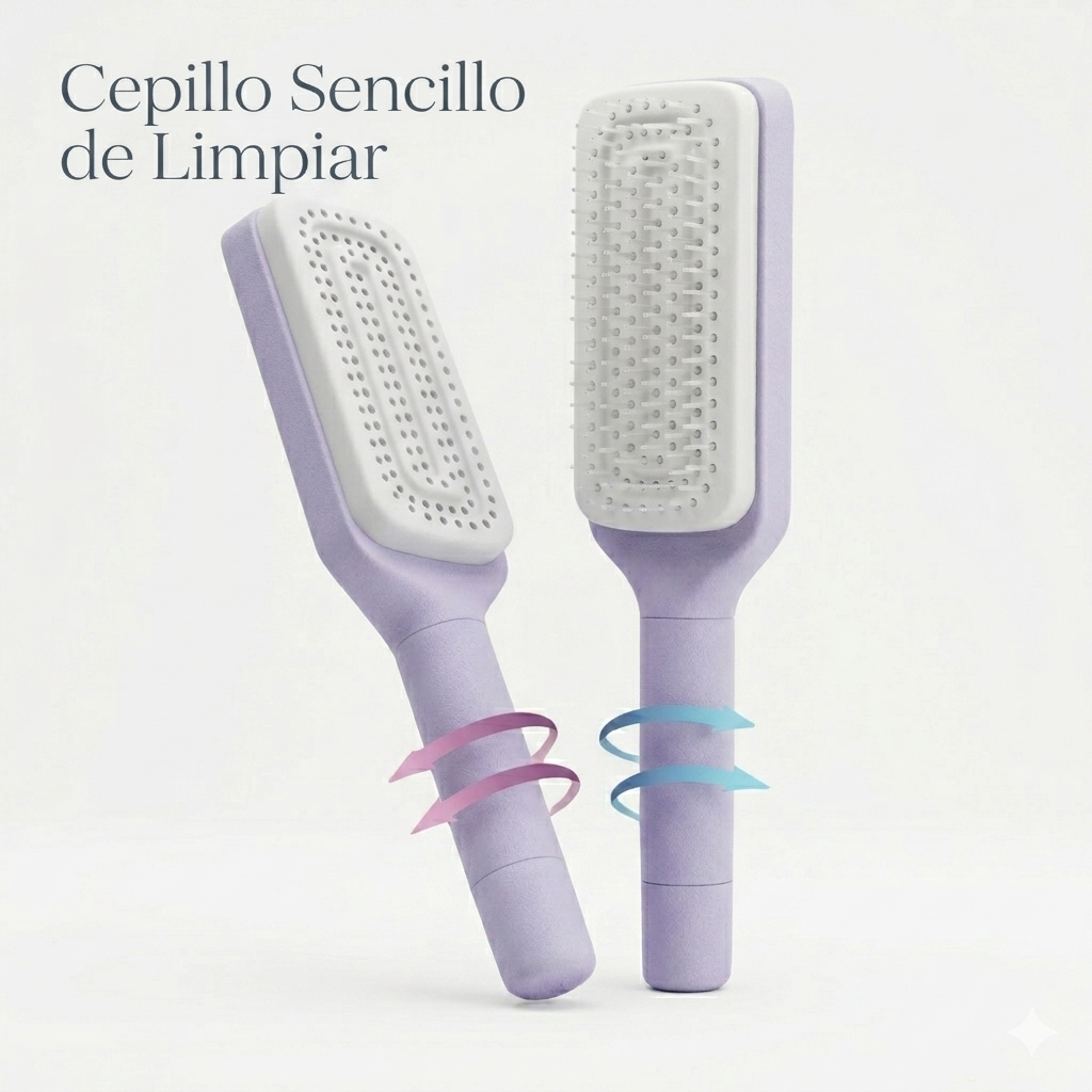 Cepillo automático giratorio con limpieza fácil
